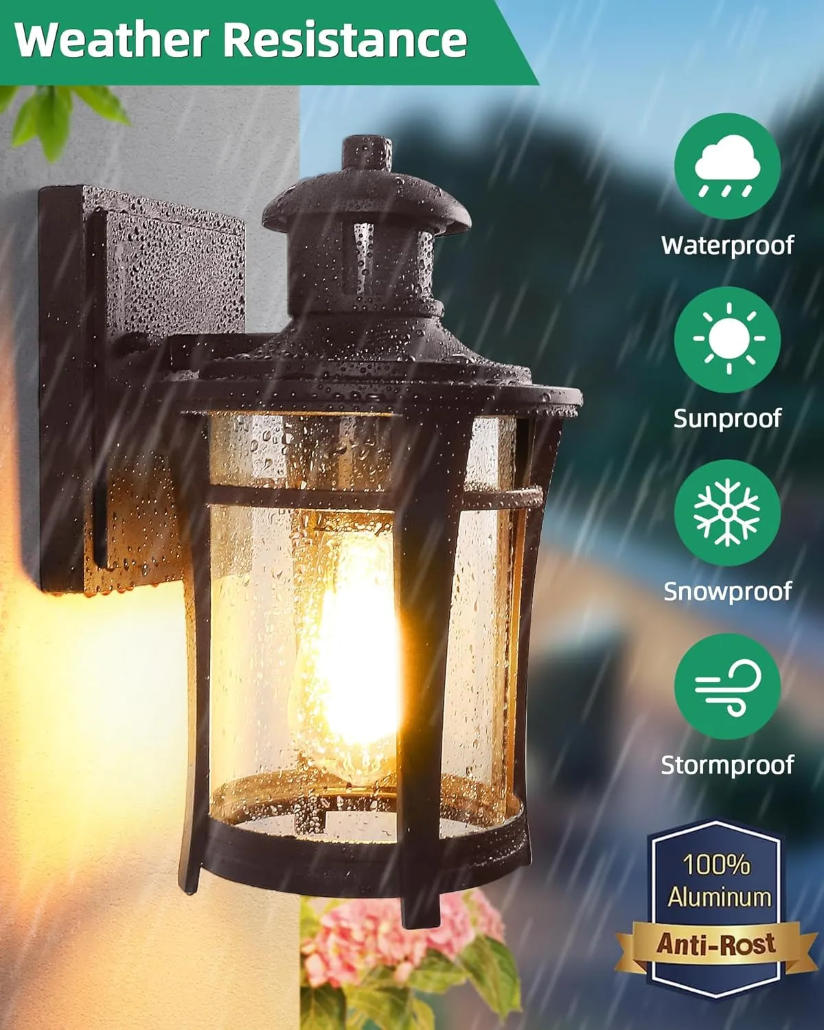 Lamomo Porch Lights Outdoor Bronze, Dusk to Dawn Wall Light Fixtures, Exterior Front Sconces Wall Mount Lighting, Waterproof Anti-Rust Outside Lights for House, Garage, Entryway