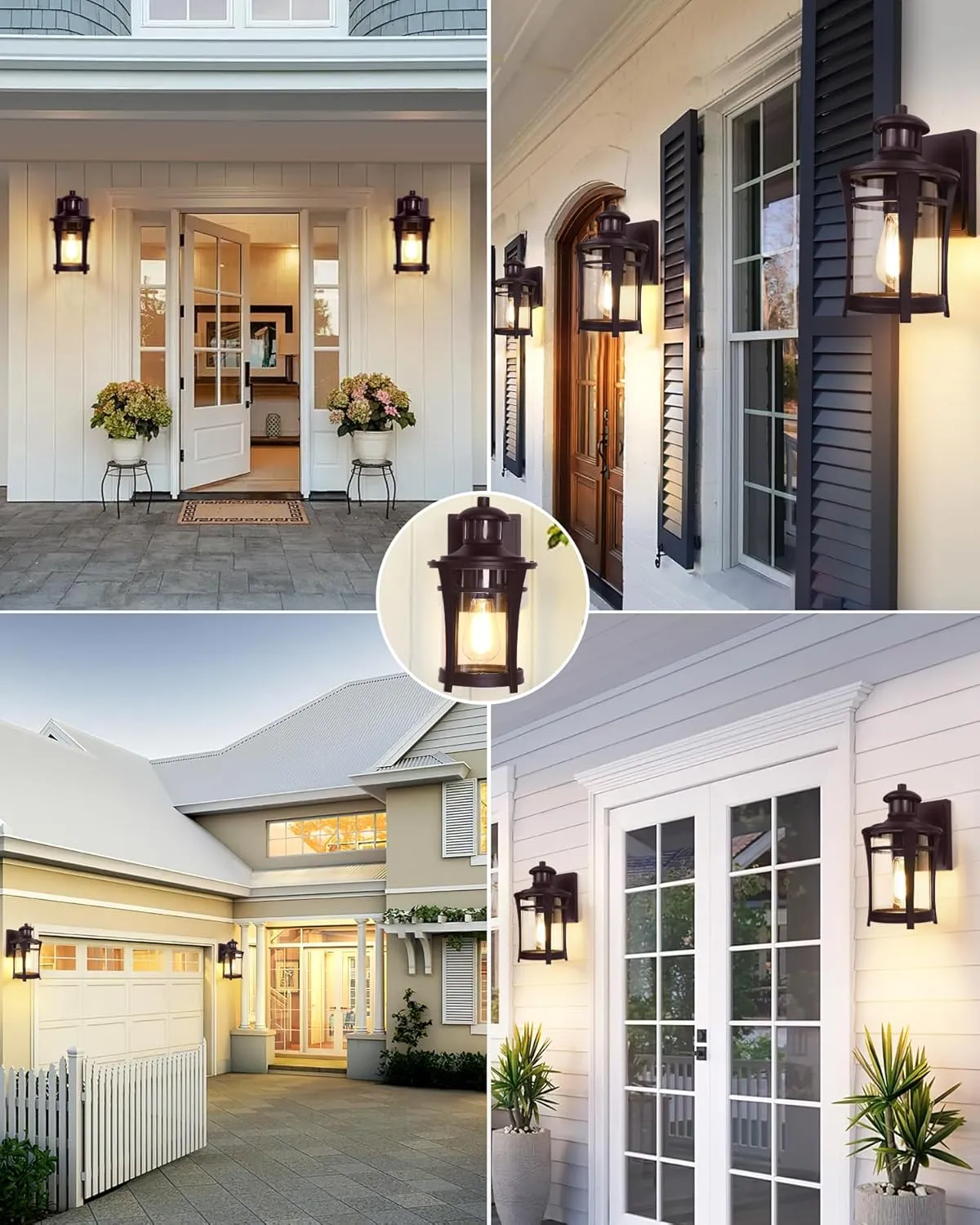 Lamomo Porch Lights Outdoor Bronze, Dusk to Dawn Wall Light Fixtures, Exterior Front Sconces Wall Mount Lighting, Waterproof Anti-Rust Outside Lights for House, Garage, Entryway