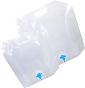 Large Capacity Collapsible Water Storage Bag Camping Water Container Portable 2 Pieces