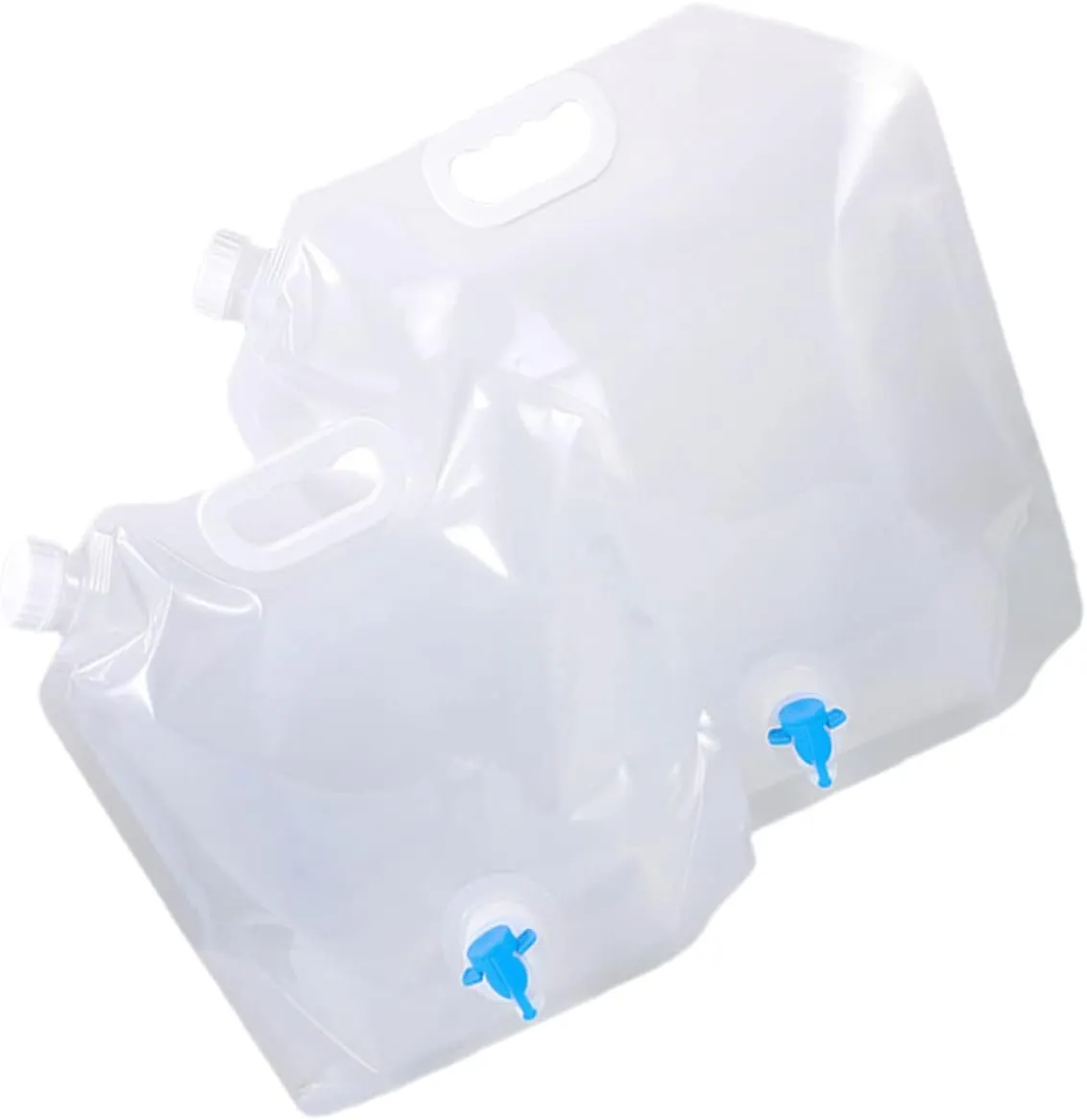 Large Capacity Collapsible Water Storage Bag Camping Water Container Portable 2 Pieces