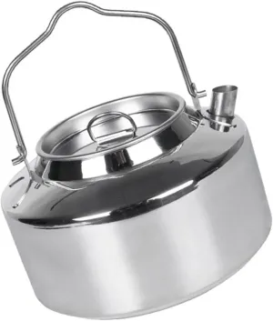 Large Capacity Stainless Camp Kettle Outdoor Tea Kettles for Camping Convenient and Sturdy Water Pot for Hiking and Trips