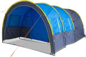 Large Waterproof Family Tunnel Tent, Camping & Mountaineering Tent with Fiberglass Poles, Outdoor Survival 3000MM Rating