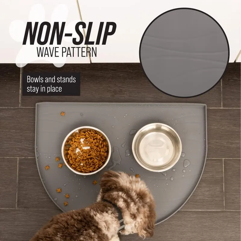 Leash Boss Fountain Mat, Silicone Water Mat Designed for Pet Fountains, Dog Gravity Water Bowls, Automatic Dispensing Cat Feeders