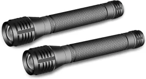 LED Flashlight, 3 Modes, Adjustable Focus, 2000 Lumens, AA Battery Powered, for Camping, Emergency, Hiking