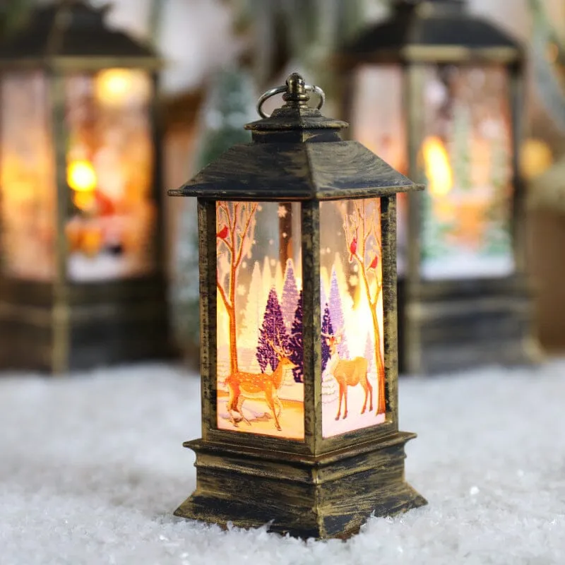 LED Lighted Spinning Christmas Lantern