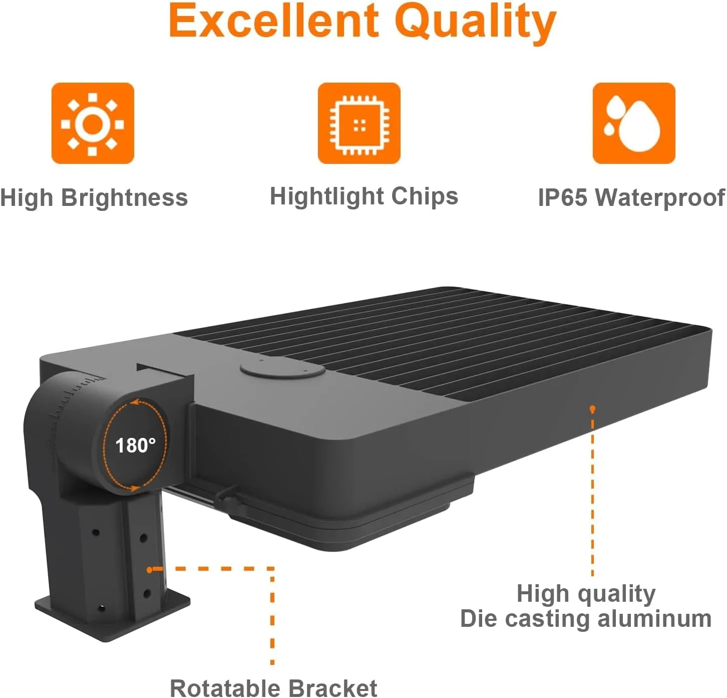 LED Parking Lot Lights 200w - Direct Wiring AC 100-277V LED Shoebox Pole Light - 26000lm 5000K Daylight Street Lighting - IP65 Waterproof Outdoor Large Area Lighting ETL DLC Listed