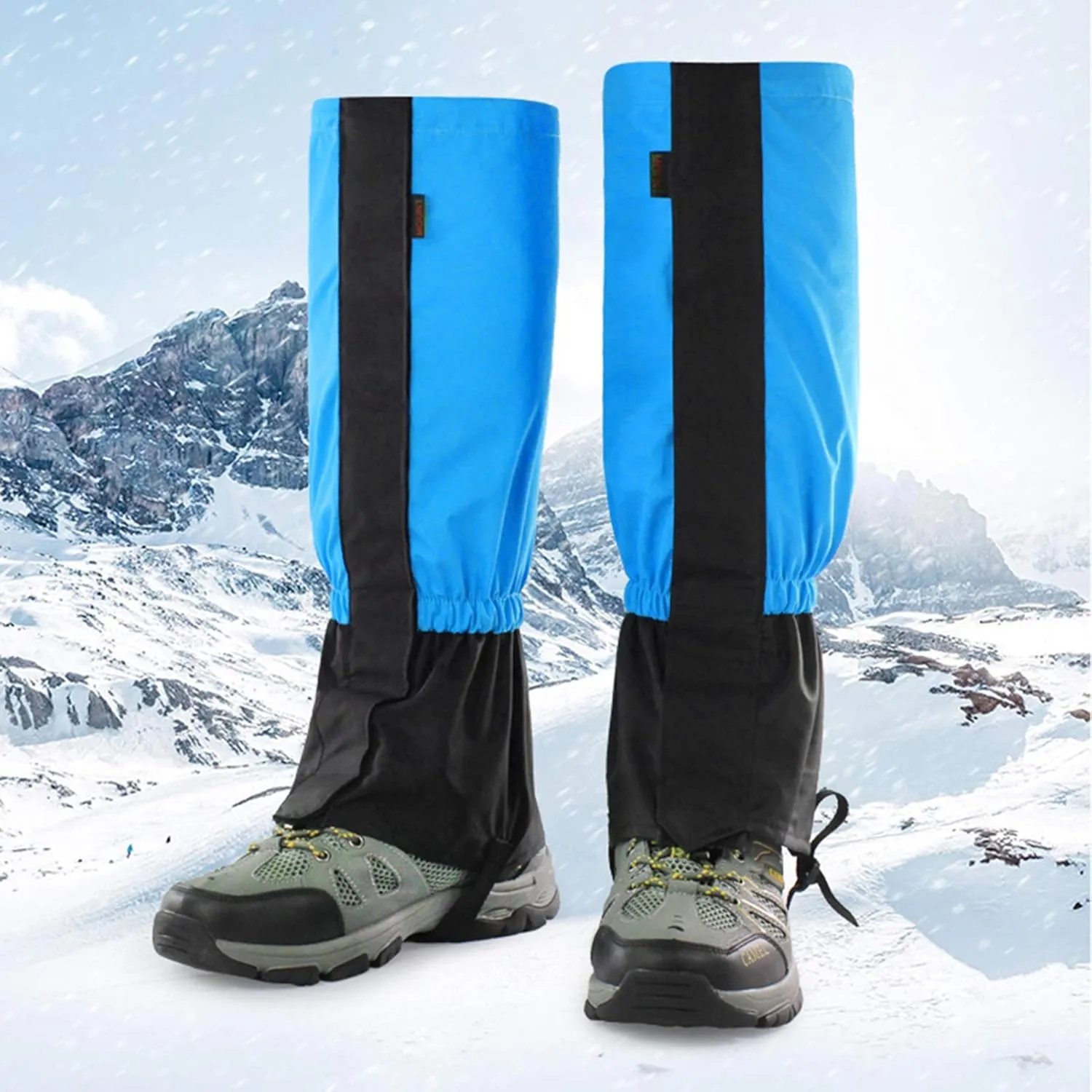 Leg Gaiters,Extended Lightweight Gaiters,Adjustable Size Gaiters,Outdoor Gaiters for Hiking,Skiing and Walking (1 Pair)