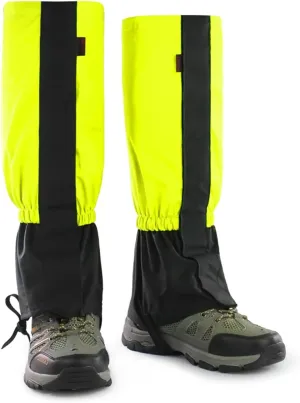 Leg Gaiters,Extended Lightweight Gaiters,Adjustable Size Gaiters,Outdoor Gaiters for Hiking,Skiing and Walking (1 Pair)