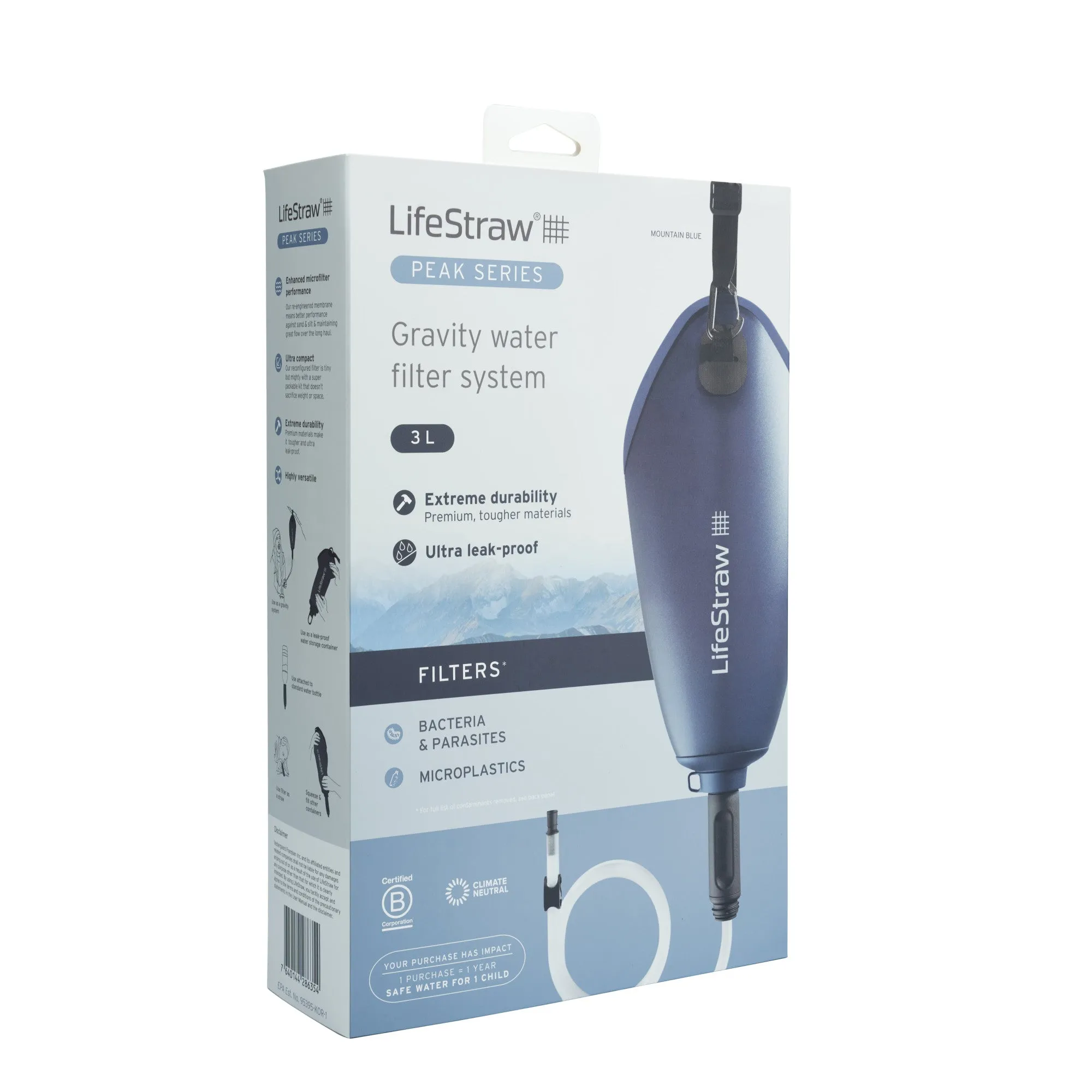 LifeStraw Peak Compact Gravity Water Filter System - 3L