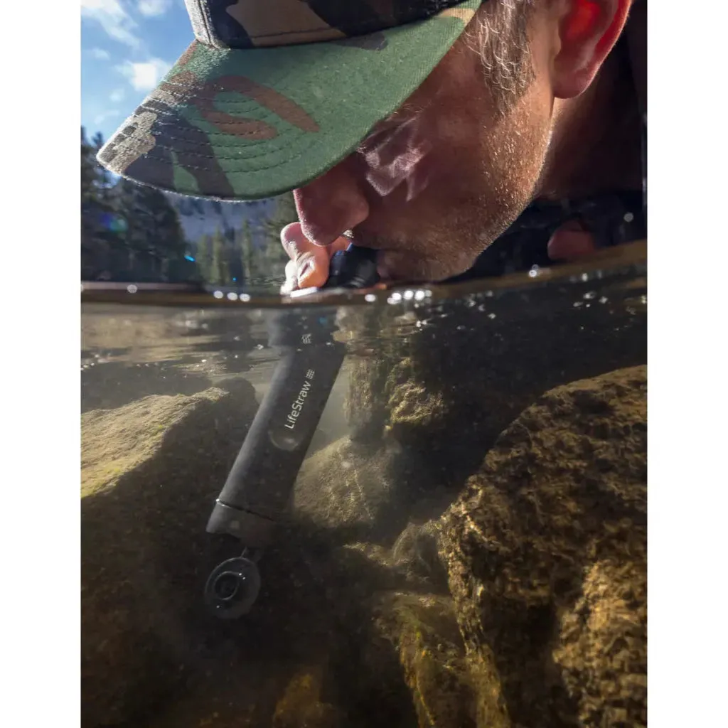Lifestraw Peak Series Straw - Personal Water Filter - Dark Grey