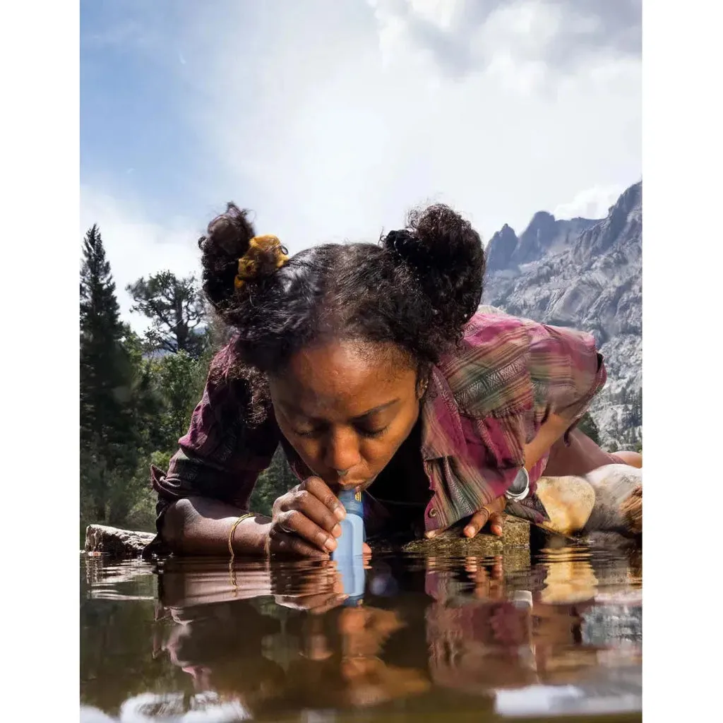 Lifestraw Peak Series Straw - Personal Water Filter - Mountain Blue