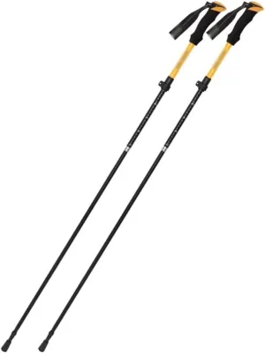 Lightweight Folding Walking Sticks, 2pc Adjustable Trekking Poles, Tri-fold Design Hiking Gear, for Backpacking