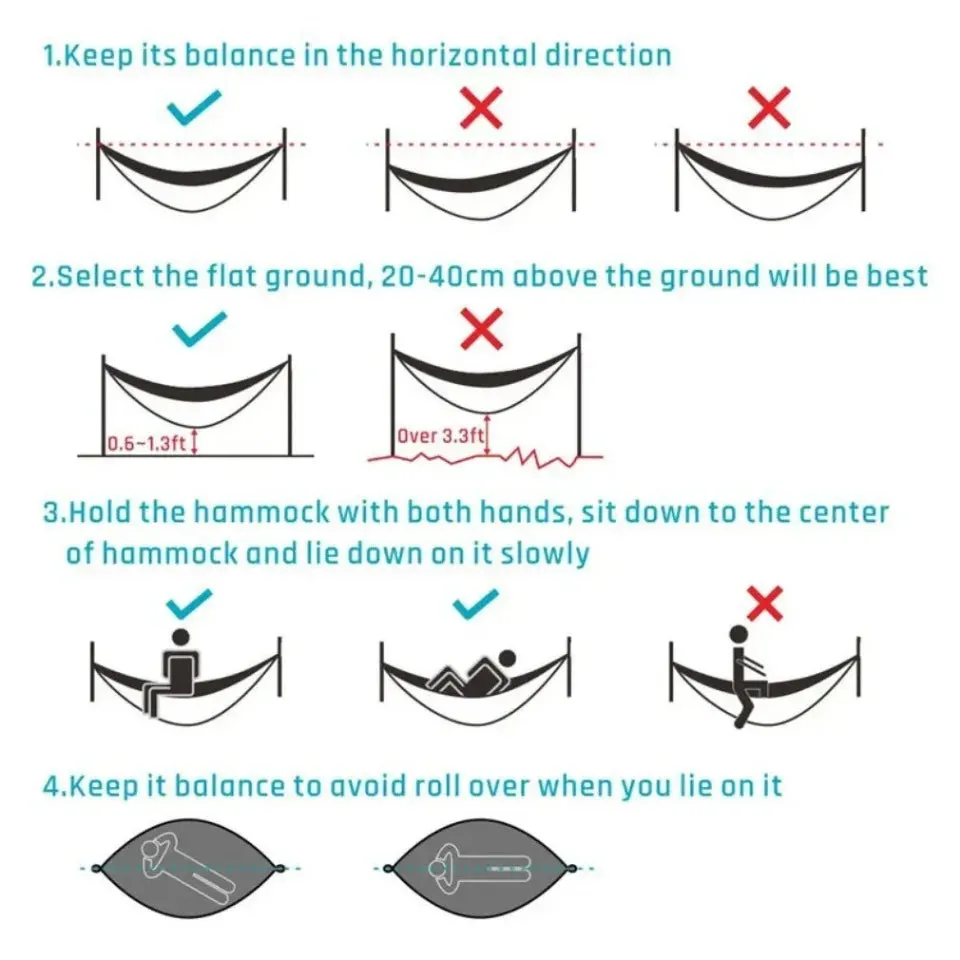 Lightweight Outdoor Camping Hammock with Mosquito Net – High-Strength Parachute Fabric Hanging Bed (250x120cm) for Hiking, Backpacking & Travel