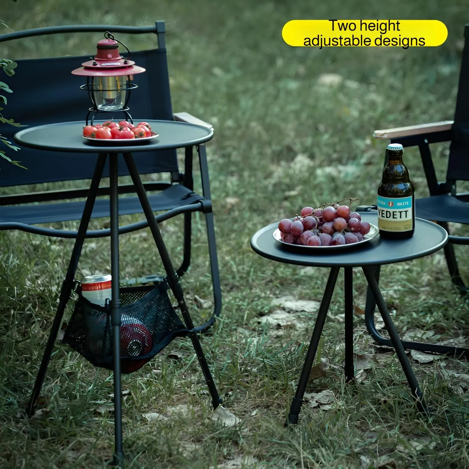 lilaBelle]【-Weather Camp Table Foldable Aluminum Outdoor Table with Adjustable Legs【Anti-Slip Surface】 Compact Design for Backpacking, Fishing & Patio - Easy Setup & Heavy Duty