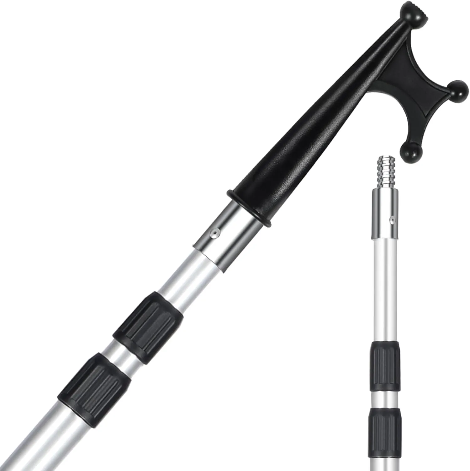 Lineslife Boat Hooks for Docking,12ft Telescoping Pole with Hook,Sturdy and Lightweight Push Pole for Boat Accessories,3ft/8ft
