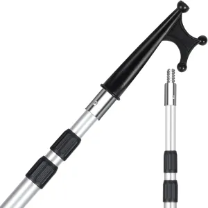 Lineslife Boat Hooks for Docking,12ft Telescoping Pole with Hook,Sturdy and Lightweight Push Pole for Boat Accessories,3ft/8ft