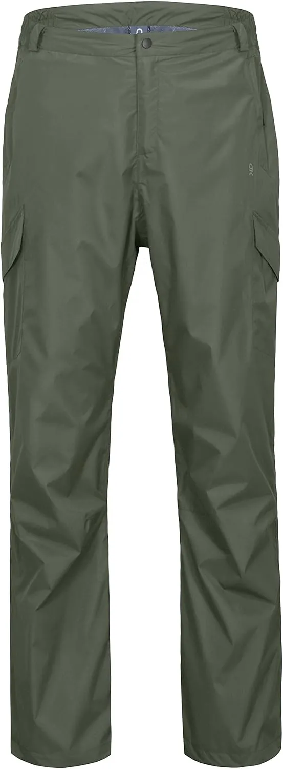 Little Donkey Andy Men's Lightweight Waterproof Rain Pants Breathable Hiking Pant for Outdoor Fishing