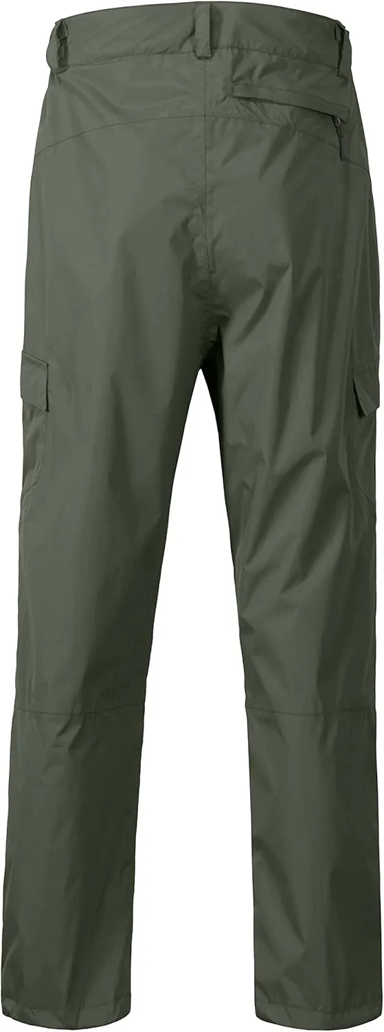 Little Donkey Andy Men's Lightweight Waterproof Rain Pants Breathable Hiking Pant for Outdoor Fishing