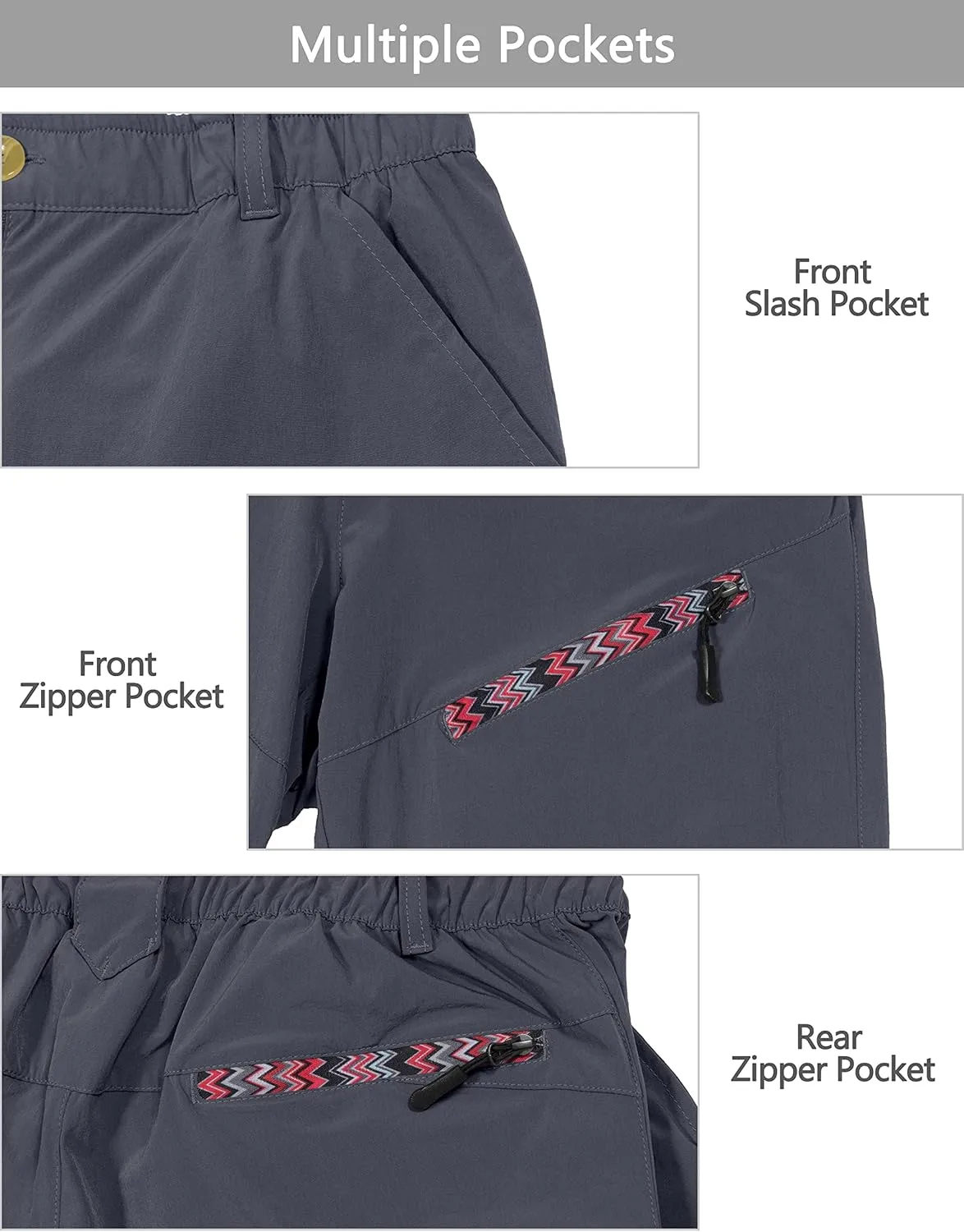 Little Donkey Andy Women's Hiking Pants Lightweight Convertible Zip-Off Pants Quick Dry UPF 50