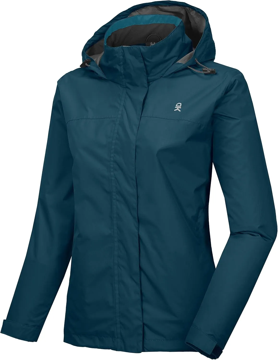 Little Donkey Andy Women’s Lightweight Waterproof Rain Jacket Outdoor Windbreaker Rain Coat Shell for Hiking, Travel Mosaic Blue M