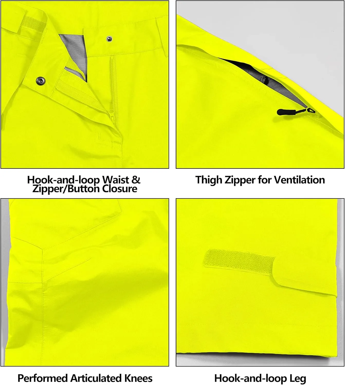 Little Donkey Andy Women's Lightweight Waterproof Rain Pants Breathable Hiking Pants for Outdoor Fishing
