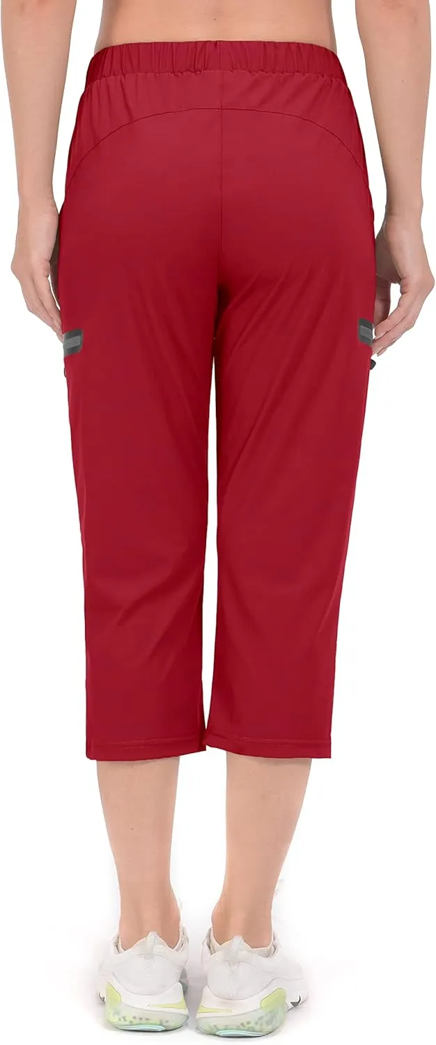 Little Donkey Andy Women's Ultra-Stretch Quick Dry Lightweight Ankle Pants Drawstring Active Travel Hiking
