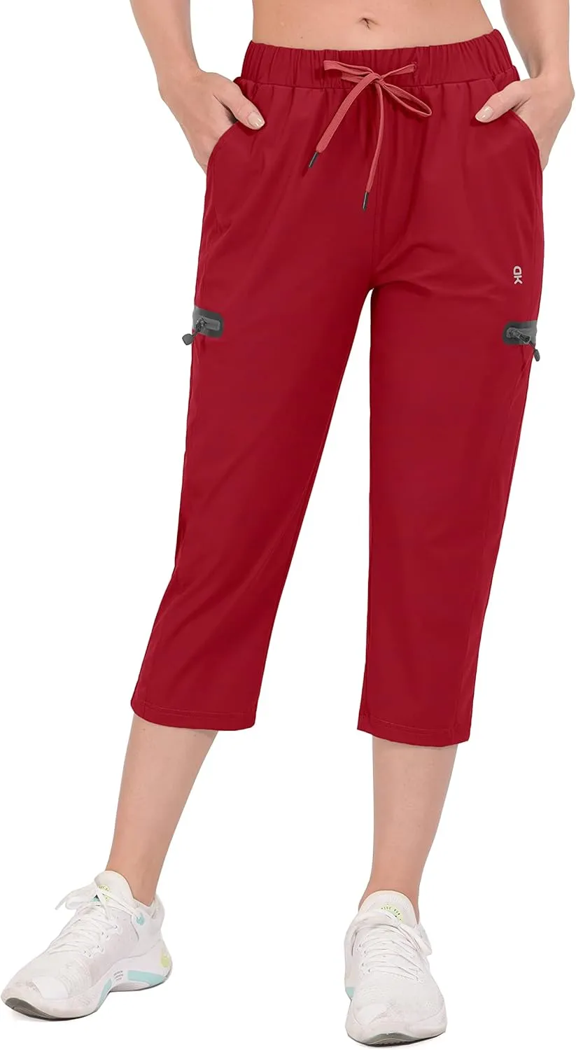 Little Donkey Andy Women's Ultra-Stretch Quick Dry Lightweight Ankle Pants Drawstring Active Travel Hiking