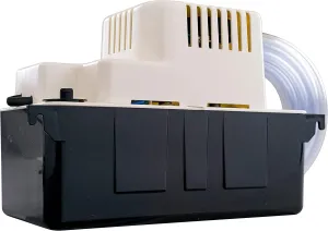 Little Giant VCMA-20ULST 115 Volt, 80 GPH, 1/30 HP Automatic Condensate Removal Pump for HVAC/Refrigeration Systems/Dehumidifers with Overflow Detection Switch and 20-Foot Tubing, White/Black, 554435