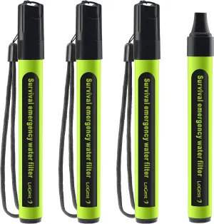 Logest 4-Pack Water Filter Straws - Pure Water Anywhere!