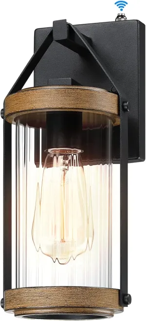LONEDRUID Dusk to Dawn Sensor Outdoor Wall Sconce Lighting Anti-Rust Exterior Porch Light Fixtures Farmhouse Front House Lantern Waterproof Wall Mount Lamp for Patio Garage Entryway Doorway