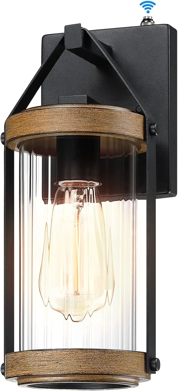 LONEDRUID Dusk to Dawn Sensor Outdoor Wall Sconce Lighting Anti-Rust Exterior Porch Light Fixtures Farmhouse Front House Lantern Waterproof Wall Mount Lamp for Patio Garage Entryway Doorway