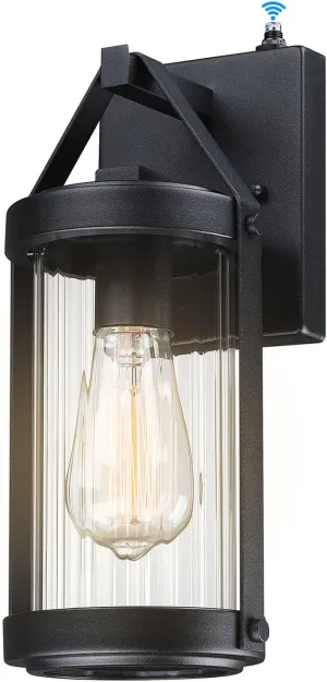 LONEDRUID Dusk to Dawn Sensor Outdoor Wall Sconce Lighting Black Exterior Porch Lantern Waterproof Outside Garage Light Fixtures Wall Mount for House Patio Entryway