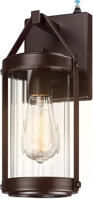 LONEDRUID Dusk to Dawn Sensor Outdoor Wall Sconce Lighting Waterproof Exterior Porch Lantern Rustic Outside Garage Light Fixtures Wall Mount for House Patio Front Door