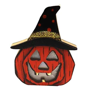 LOOM TREE Halloween Light Lamp Hanging LED Wooden Lantern Party Ornaments A