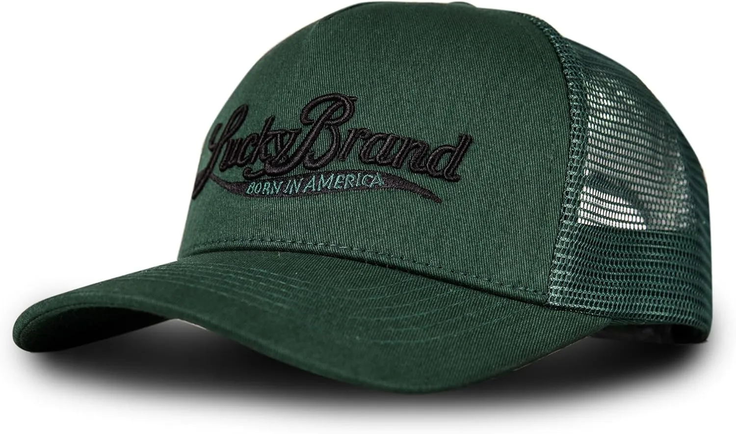 Lucky Brand Trucker Hat | Snapback | Adjustable | Mesh Back | Retro | Baseball Cap | Golf | Fishing | American Heritage