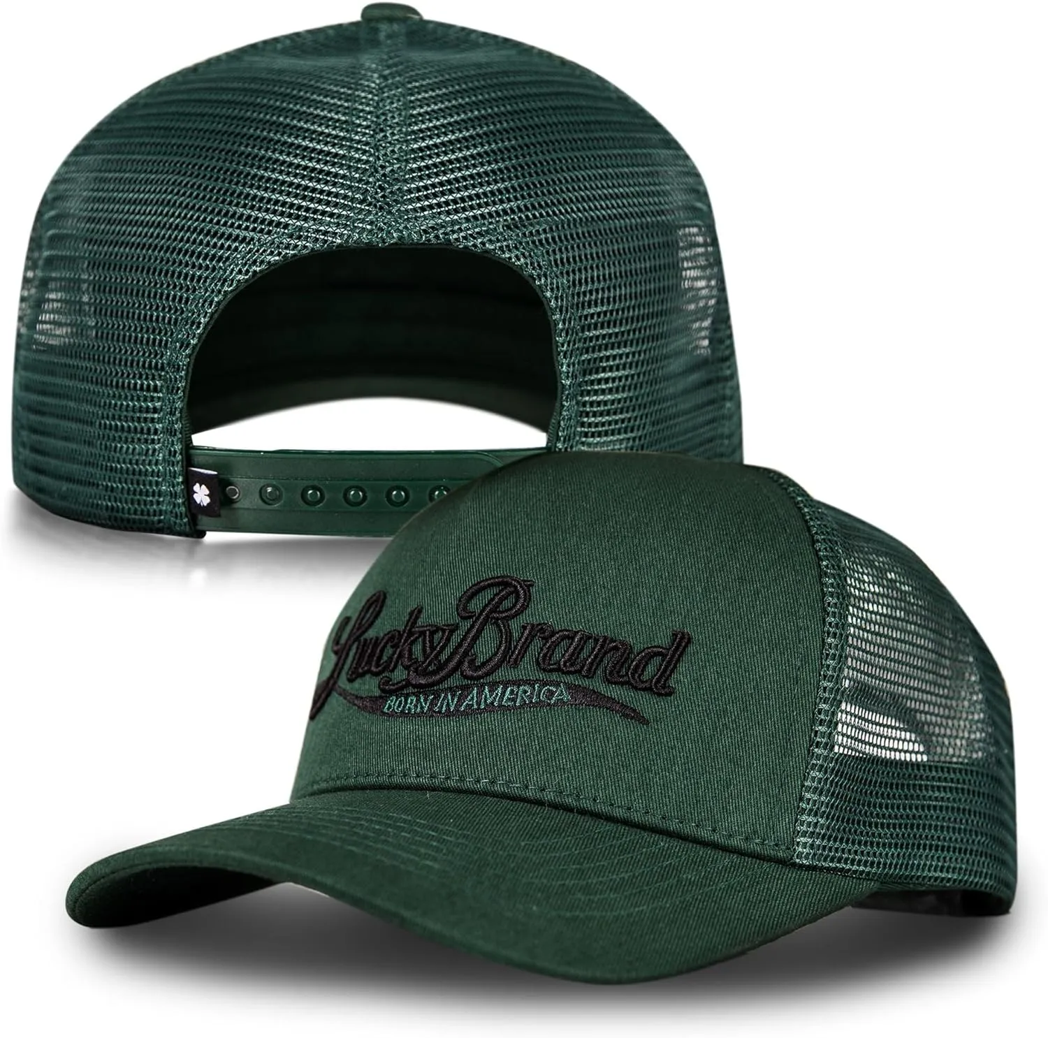 Lucky Brand Trucker Hat | Snapback | Adjustable | Mesh Back | Retro | Baseball Cap | Golf | Fishing | American Heritage