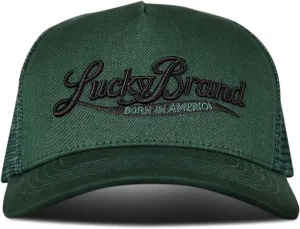 Lucky Brand Trucker Hat | Snapback | Adjustable | Mesh Back | Retro | Baseball Cap | Golf | Fishing | American Heritage