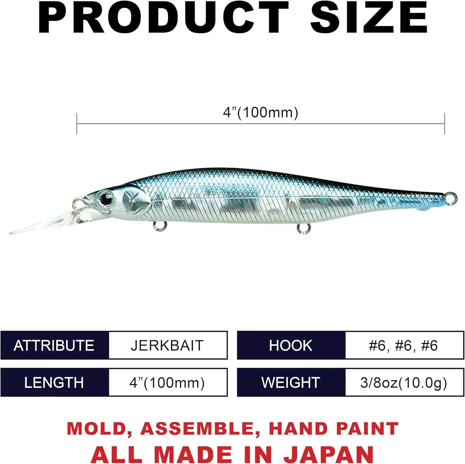 LUCKY CRAFT Pointer 100DD Fishing Lures for Freshwater, 4" Deep Diving and Suspending Jerkbait, Trout, Bass Lures, Tournament Winning, Premium Fishing Gear and Tackle Box Accessories