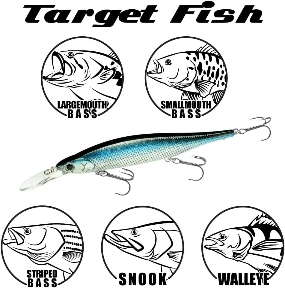 LUCKY CRAFT Pointer 100DD Fishing Lures for Freshwater, 4" Deep Diving and Suspending Jerkbait, Trout, Bass Lures, Tournament Winning, Premium Fishing Gear and Tackle Box Accessories