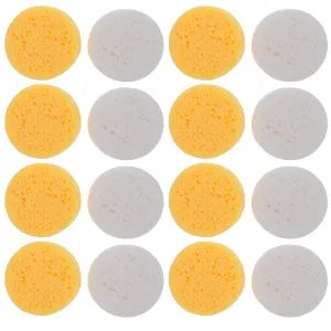Luxshiny 100pcs Facial Washing Pads for Makeup Removal Exfoliating Skin Care Yellow White Sponges for All Skin Types