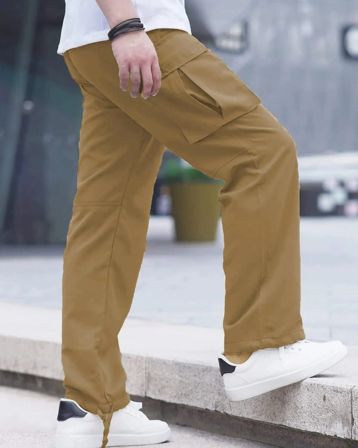 LYRXXX Men's Casual Cargo Pants Hiking Pants Workout Joggers Sweatpants for Men