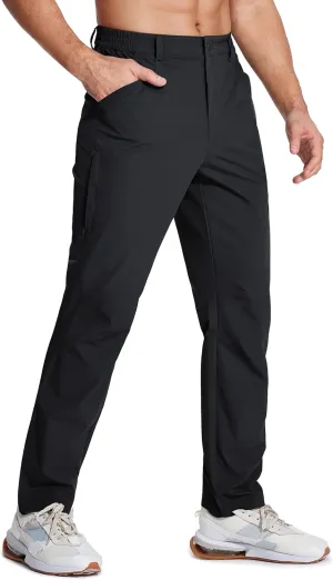 MAGCOMSEN Men's Lightweight Hiking Pants with 4 Pockets Water Resistant Quick Dry Fishing Travel Work Outddoor Pants