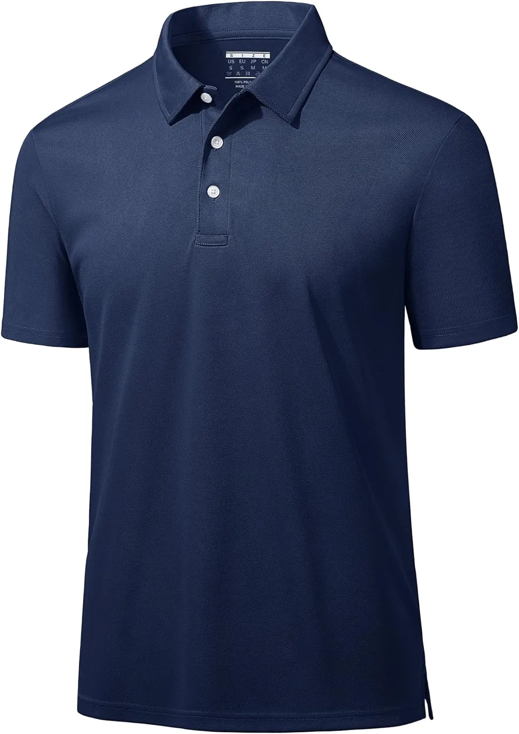 MAGCOMSEN Men's Polo Shirts 3 Buttons Casual Work T Shirts Quick Dry Short Sleeve Golf Shirt Pique Jersey Outdoor Performance