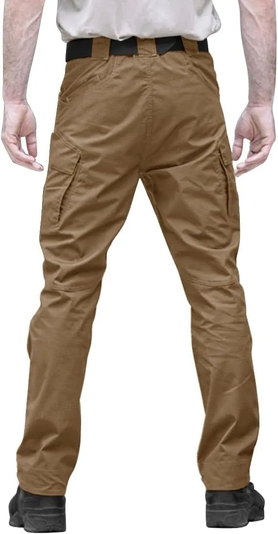 MAGCOMSEN Men's Tactical Pants with 9 Pockets Rip-Stop Lightweight Work Hiking Pants
