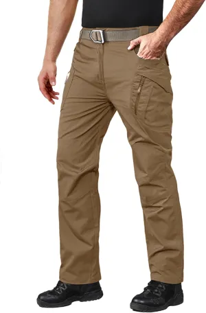 MAGCOMSEN Men's Tactical Pants with 9 Pockets Rip-Stop Lightweight Work Hiking Pants