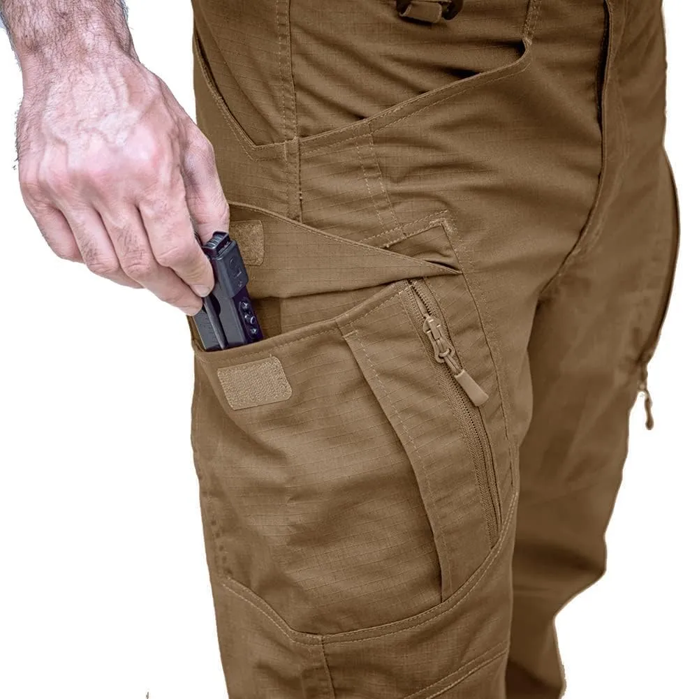 MAGCOMSEN Men's Tactical Pants with 9 Pockets Rip-Stop Lightweight Work Hiking Pants