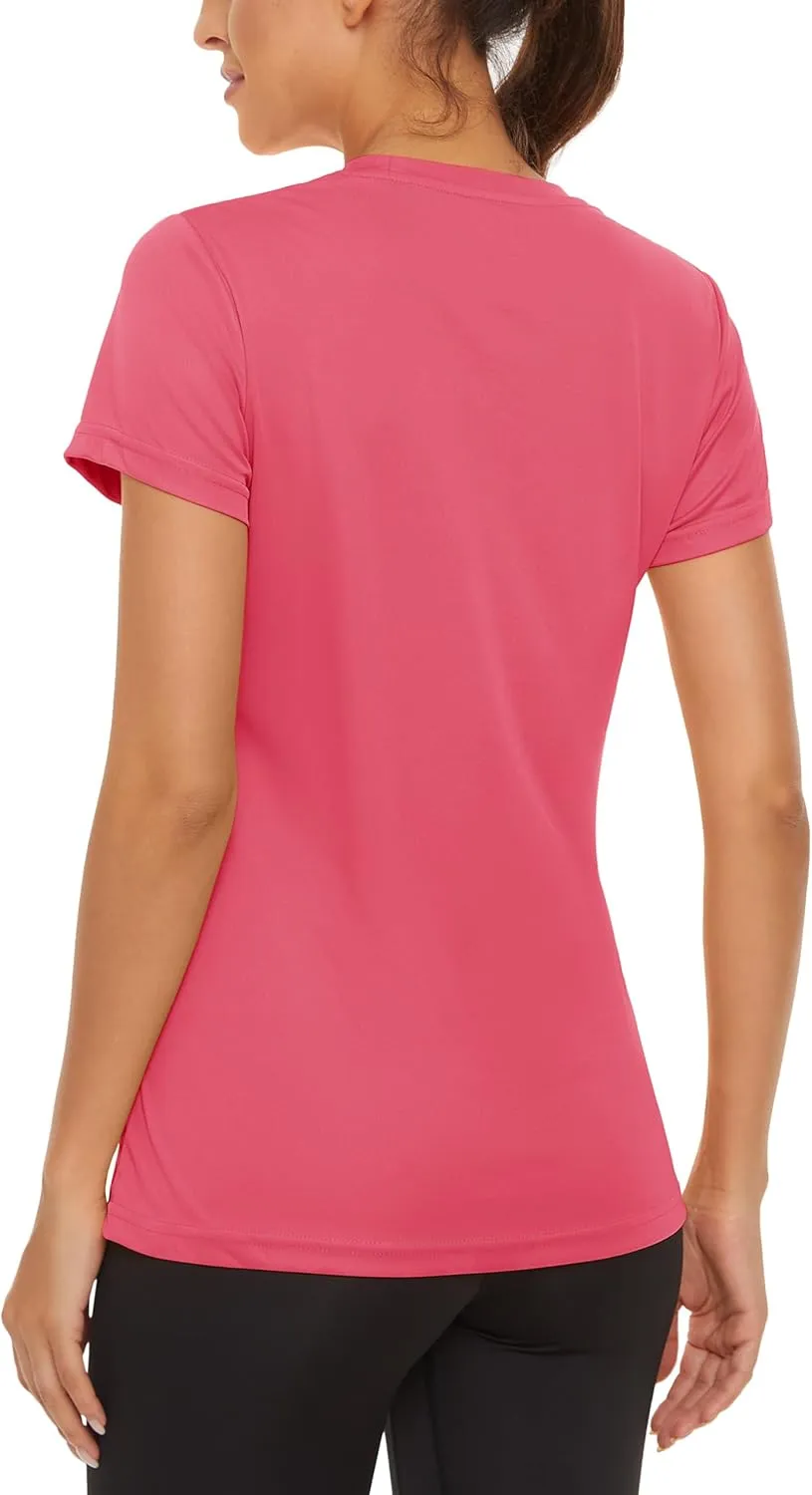 MAGCOMSEN Women's Short Sleeve T-Shirts UPF 50  Sun Protection Quick Dry Athletic Running Workout Rash Guard Tops