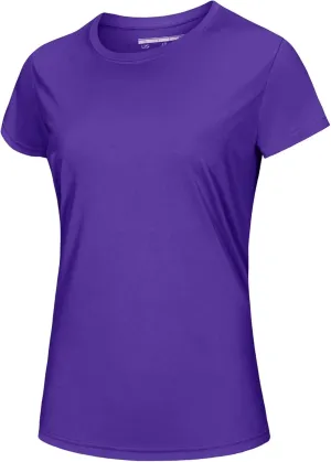 MAGCOMSEN Women's Short Sleeve T-Shirts UPF 50  Sun Protection Quick Dry Athletic Running Workout Rash Guard Tops