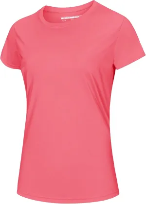 MAGCOMSEN Women's Short Sleeve T-Shirts UPF 50  Sun Protection Quick Dry Athletic Running Workout Rash Guard Tops