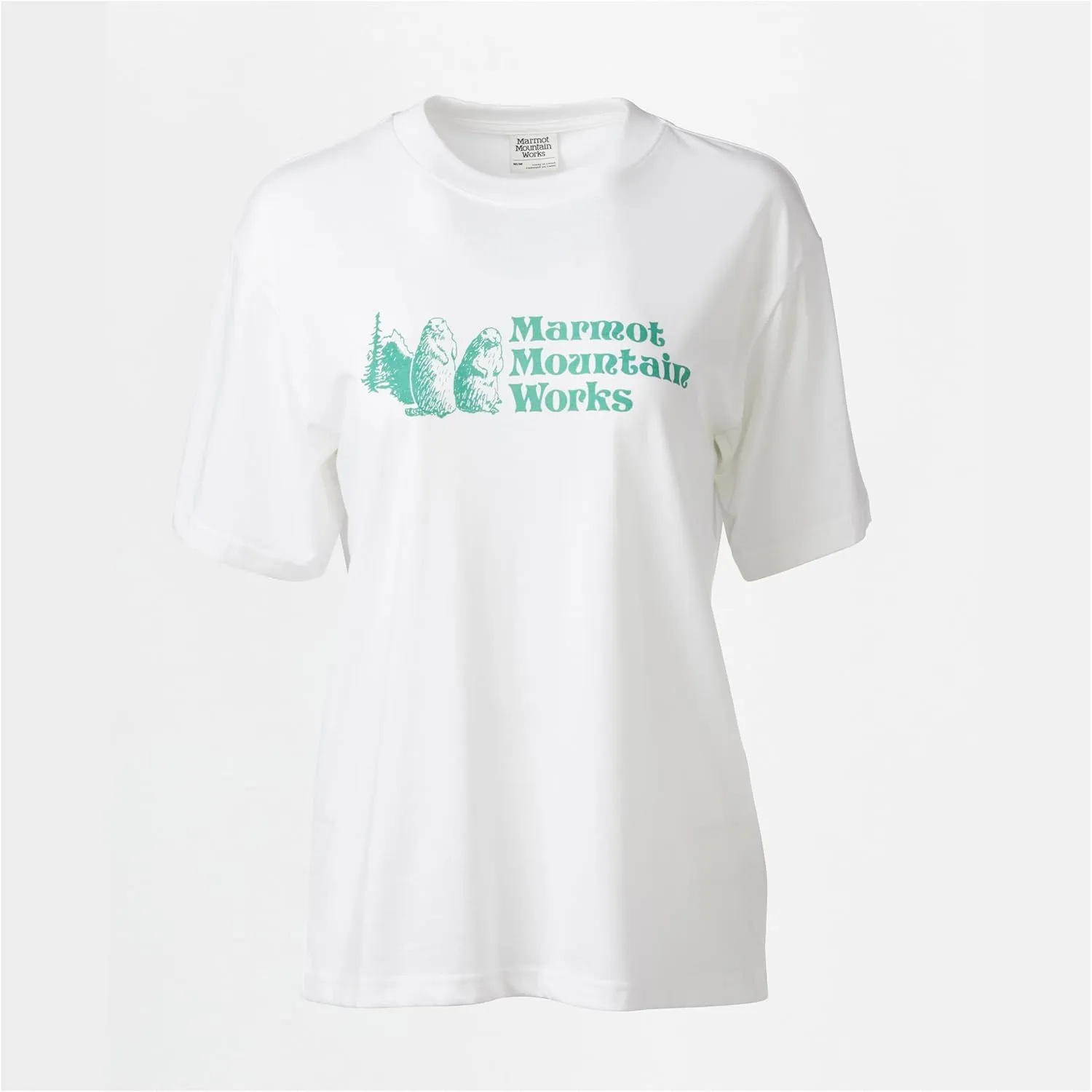 MARMOT Women's MMW Short-Sleeve Tee Shirt - Screen Printed Graphic on Soft, Breathable, Eco-Friendly Cotton/Poly Blend
